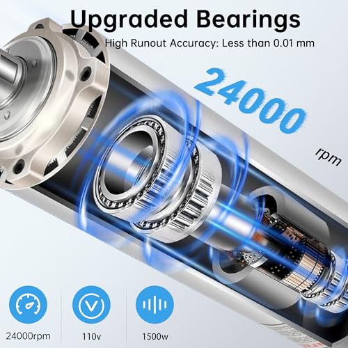 RATTMMOTOR 1500W 1.5KW 110V Air Cooled CNC Spindle Motor ER16 Collet for CNC Router Engraver Milling Machine  
RATTMMOTO