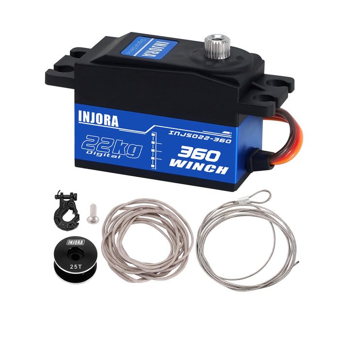 INJORA INJS022-360 22KG 360° Rotation Digital Servo for RC Crawler Car Boaters
| INJORA INJS022-360 22KG 360° Rotation