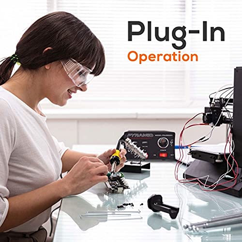 Pyramid 7 Amp Regulated Bench Power Supply for CB Radio and HAM Radio Users - Home Lab Benchtop AC-DC Converter with 1|8