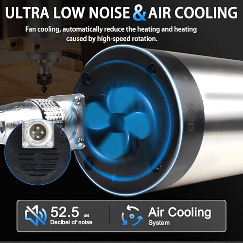 RATTMMOTOR Air Cooled CNC Spindle Motor for CNC Router Engraving Machine |2KW 400HZ 15A 24000RPM
| RATTMMOTOR Air Coole