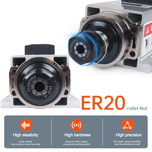 RATTMMOTOR |2KW High Speed Spindle Motor for CNC Router Engraver Milling Cutting Machine  
RATTMMOTOR 24000RPM Square Ai