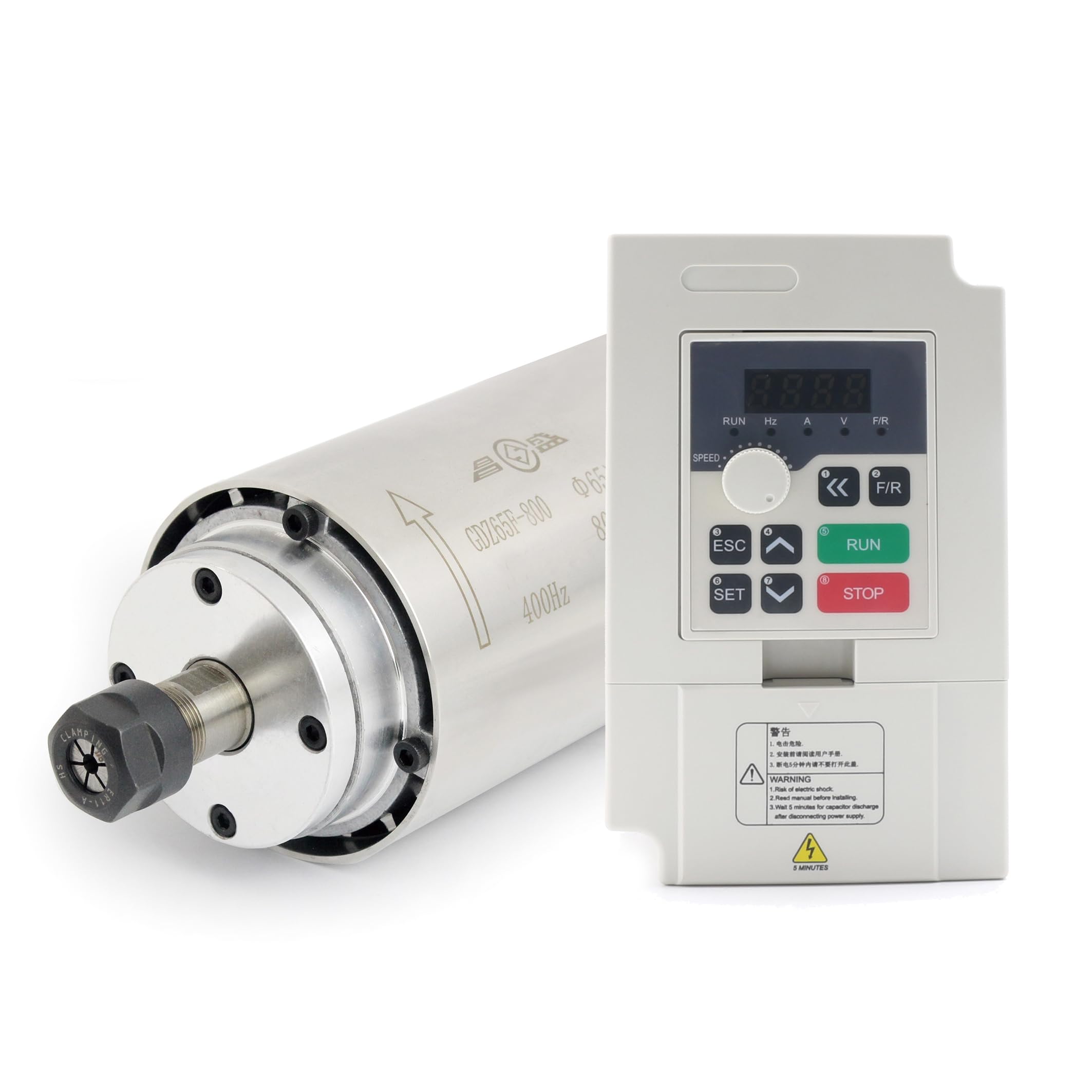 RATTMMOTOR 0.8KW Spindle Milling Motor Kit for CNC Router
| Air Cooled Spindle Motor 24000RPM 65mm ER11 CNC Milling Mac